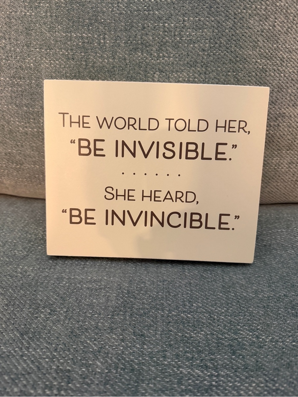 Hallmark “Be Invincible” Inspirational Wood Sign Women’s Decor